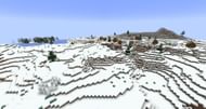 This basement igloo is very close to a village (Image via Mojang)